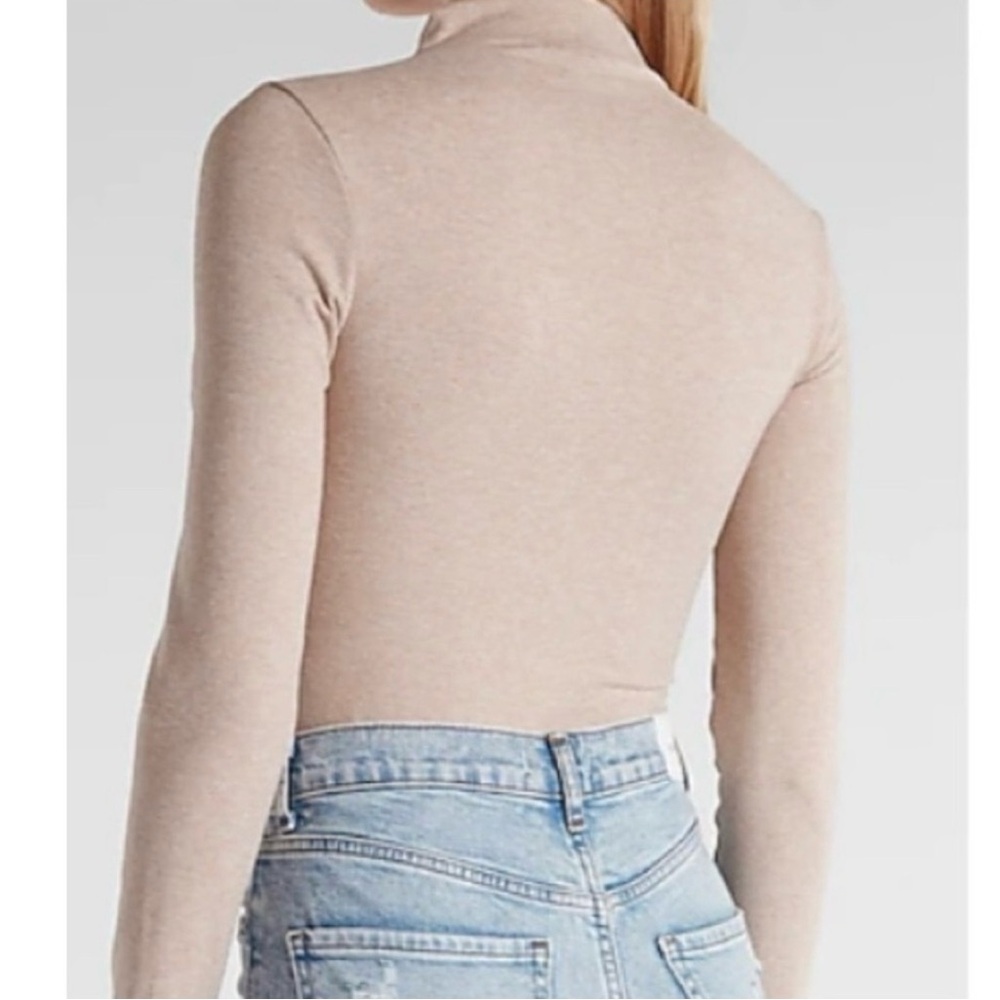 Express Beige Cut-Out Bodysuit - Picture 2 of 8